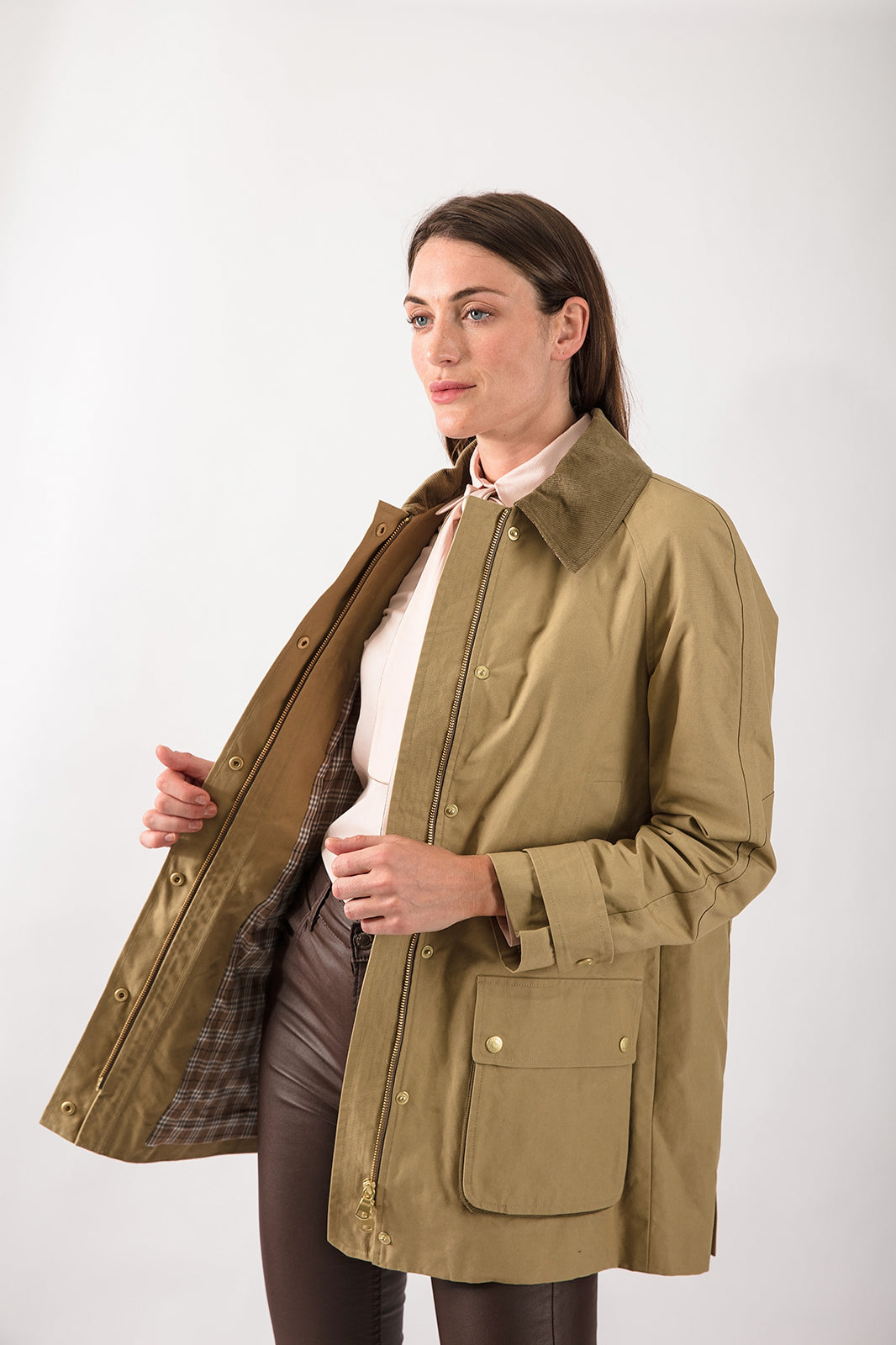 Barbour heath waxed trench hot sale coat