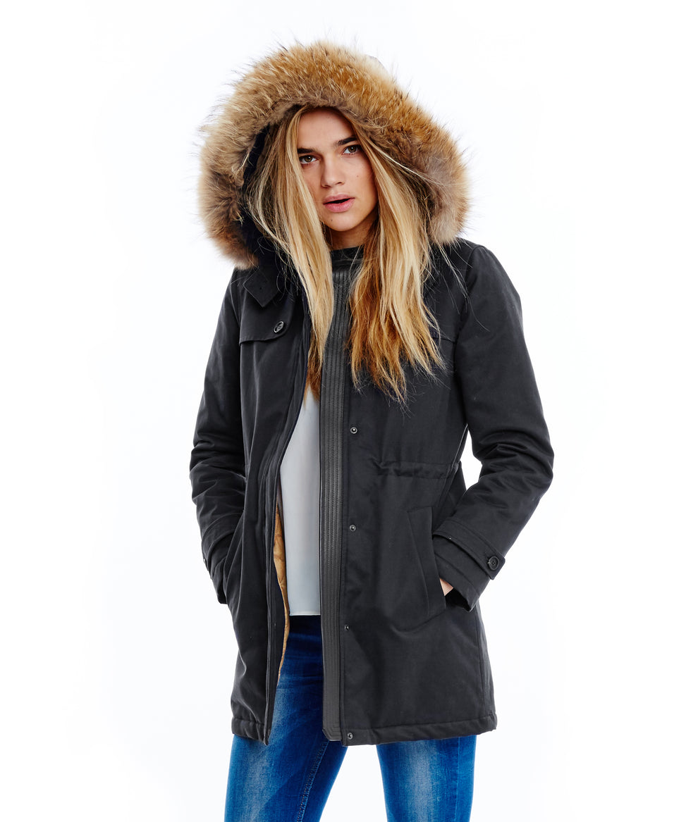 TROY Parka in Black | TROY London