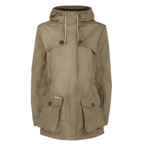 Wax Parka Jacket in Khaki | TROY London